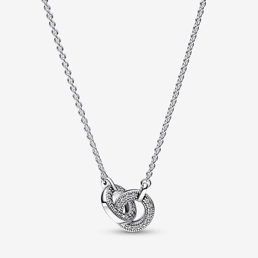 Pandora Signature Intertwined Pavé Pendant Necklace