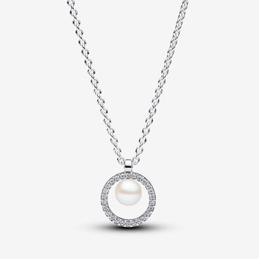 Treated Freshwater Cultured Pearl & Pavé Collier Necklace