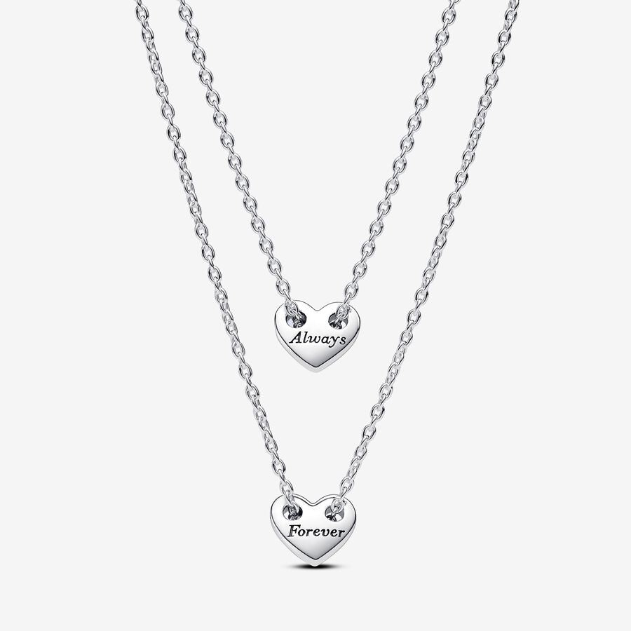 Forever & Always Splittable Heart Collier Necklaces