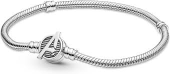 Pandora, Pandora Moments Marvel The Avengers Logo Clasp Snake Chain Bracelet