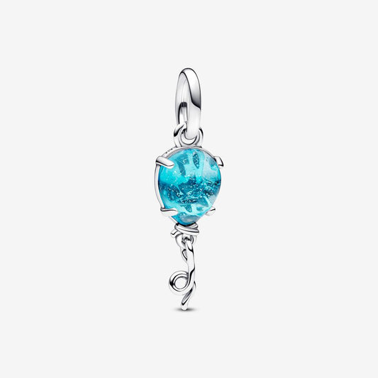 Blue Murano Glass Balloon Dangle Charm